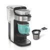 Hamilton Beach 49987 The Scoop Single Serve Coffee Maker Fast Grounds Brewer for 8-14oz. Cups in Minutes, 40oz. Removable Reservoir, Stainless Steel