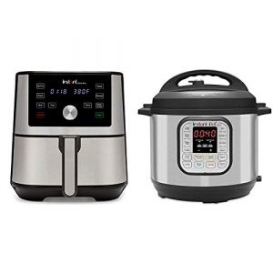 Instant Vortex Plus Air Fryer 6 in 1, Best Fries Ever, Dehydrator, 6 Qt, 1500W & Duo 7-in-1 Electric Pressure Cooker, Sterilizer, Slow Cooker, Rice Cooker, 6 Quart, 14 One-Touch Programs