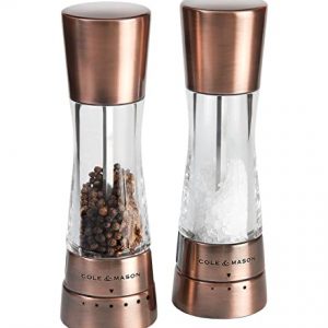 Cole & Mason Derwent Gourmet Precision Copper Salt and Pepper Mill Set with...