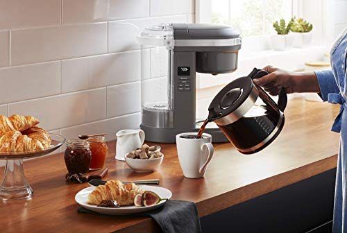 KitchenAid KCM1208DG Spiral Showerhead 12 Cup Drip Coffee Maker, Matte Charcoal Grey (Renewed)
