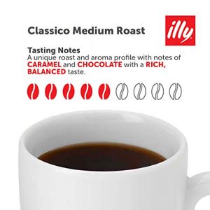 illy Classico Ground Drip Coffee, Classico Medium Roast, Classic Roast with Notes of Chocolate & Caramel, 100% Arabica Coffee, All-Natural, No Preservatives, 8.8 Ounce (Pack of 1)