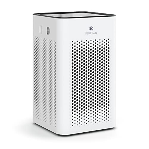 Medify MA-25 Air Purifier with H13 True HEPA Filter | 500 sq ft Coverage | for Allergens, Smoke, Smokers, Dust, Odors, Pollen, Pet Dander | Quiet 99.9% Removal to 0.1 Microns | White, 1-Pack