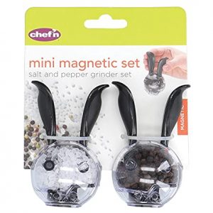Chef'n Mini Magnetic PepperBall and SaltBall Set (Black),101-033-001