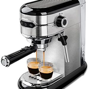 MICHELANGELO 15 Bar Espresso Machine with Milk Frother, Expresso Coffee Machines, Stainless Steel Espresso Maker for Cappuccino and Latte, Small Coffee Maker with Frother - Compact Design for Home