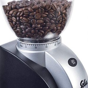 Solis Scala Compact Conical-Burr Coffee Grinder, Black