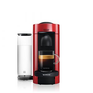 Nespresso Vertuo Plus Coffee and Espresso Maker by De'Longhi, Cherry Red with Aeroccino Milk Frother