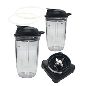 new extractor blade with 18oz 24oz cup and spout lid for Ninja Professional Blender and Ninja Professional 72oz Countertop Blender BL660W/BL660/BL740/BL770/BL771/BL773CO/780