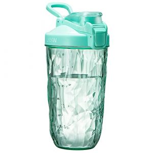 LHHW-Shaker Bottles for Protein Mixes Diamond cut cup body -Leak Proof Design- BPA Free- Mix & Drink Shakes, Smoothies, More-22oz (2021 latest model Green)