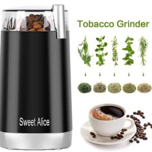 Sweet Alice Coffee Grinder Electric Quiet Coffee Bean Blade Grinders Stainless Steel for Spice Herbs Nuts Cereals Grain Mills