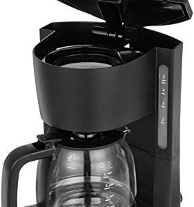Amazon Basics 5-Cup (25 Oz) Coffeemaker with Glass Carafe and Reusable Filter, Black