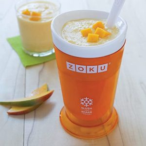 ZOKU Original Slush and Shake Maker, Compact Make and Serve Cup with Freezer Core Creates Single-Serving Smoothies, Slushies and Milkshakes in Minutes, BPA-free, Orange