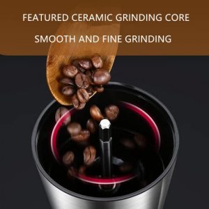 Hand Ground Precision Manual Coffee Bean Grinder Stainless Steel with Ceramic Burrs Coffee Grinder Manual,6~8 Adjustable Setting,Household Outdoor Portable Espresso Grinder (6-DANG)
