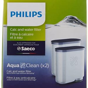 Philips 3200 Series Fully Automatic Espresso Machine w/ LatteGo, Black, EP3241/54 & Philips Saeco AquaClean Filter 2 Pack, CA6903/22