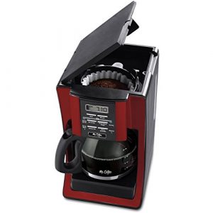 12-Cup Programmable Settings Programmable Coffee Maker, Red by Mr. Coffee