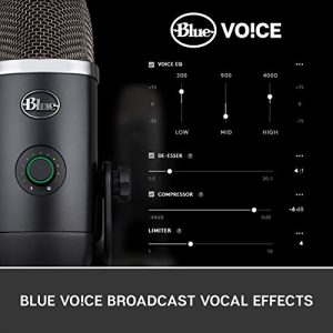 Blue Yeti X Professional Condenser USB Microphone with High-Res Metering, LED Lighting & Blue VO!CE effects for Gaming, Streaming & Podcasting on PC & Mac