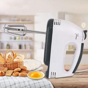 ifidex Jackgold Electric Hand Mixer, Multi-speed Handheld Mixer Blender,Includes 2 Beaters & 2 Dough Hook for Easy Whipping,Mixing Cookies,Cakes,and Dough Batters, White, one size