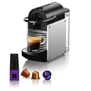 Nespresso Pixie Coffee and Espresso Machine by DeLonghi with Aeroccino, Aluminum