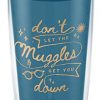 Tervis Made in USA Double Walled Harry Potter - Don't Let Muggles Get You Down Insulated Tumbler Cup Keeps Drinks Cold & Hot, 16oz, Clear