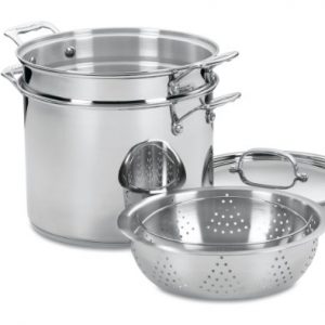 Cuisinart 77-412P1 Chef's Classic Stainless 4-Piece 12-Quart Pasta/Steamer Set, Silver