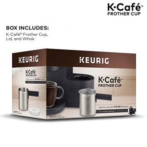 Keurig Works Non-Dairy Milk, Hot and Cold Frothing, Compatible K-Café Coffee Makers Only, Charcoal Frother