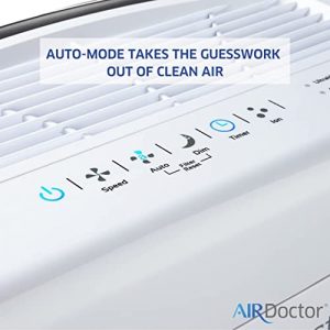 AIRDOCTOR 4-in-1 Air Purifier for Home and Large Rooms with UltraHEPA, Carbon & VOC Filters - Air Quality Sensor Automatically Adjusts Filtration! Removes Particles 100x Smaller Than HEPA Standard