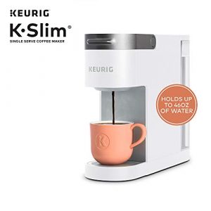 Keurig K-Slim Coffee Maker, Single Serve K-Cup Pod Coffee Brewer, 8 to 12oz. Brew Sizes, White