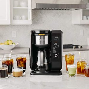 Ninja Hot and Cold Brewed System, Auto-iQ Tea and Coffee Maker with 6 Brew Sizes, 5 Brew Styles, Frother, Coffee & Tea Baskets with Glass Carafe (CP301) (Renewed)