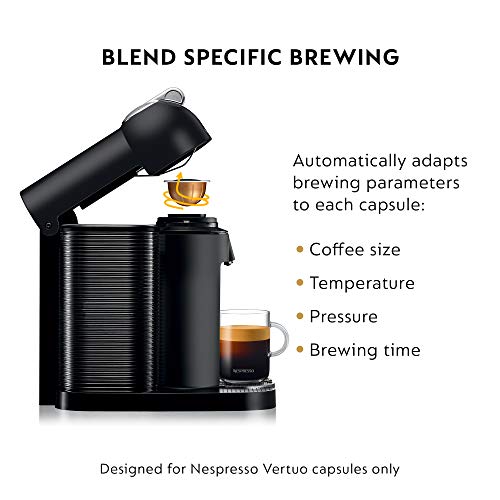 Nespresso BNV250BKM Vertuo Coffee and Espresso Machineby Breville, Matte Black