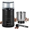 REDMOND Coffee Grinder Electric, Spice/Coffee Bean Grinder with Stainless Steel Blades and 12 Cups Capacity Removable Bowl, 2-in-1 Cleaning Brush, 160W (Black)