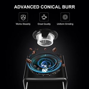 Electric Burr Coffee Grinder, Adjustable Burr Mill with 35 Precise Grind Settings for 2-12 Cup