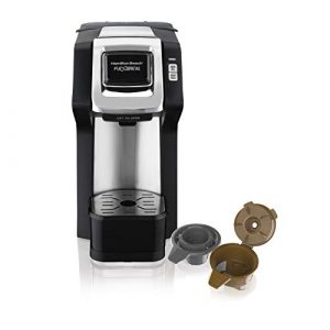 Hamilton Beach 49979 FlexBrew Single-Serve Coffee Maker Compatible with Pod Packs and Grounds, Black & Chrome