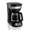 Hamilton Beach 12 Cup Programmable Coffee Maker, Brew Options, Glass Carafe (46299), Black with Stainless Accents