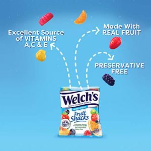 Welch's Fruit Snacks, Mixed Fruit, Gluten Free, Bulk Pack, 0.9 oz Individual Single Serve Bags 40 Count (Pack of 1)