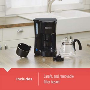 BLACK+DECKER CM0700B 5-Cup Coffee Maker, Compact Design