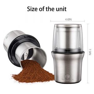 DR MILLS DM-7412M Electric Dried Spice and Coffee Grinder, Grinder and chopper,detachable cup, diswash free, Blade & cup made with SUS304 stianlees steel