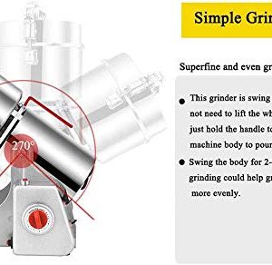 CGOLDENWALL 1000g Stainless Steel Electric Grain Grinder Mill for Grinding Various Grains Spice Grain Mill Herb Grinder Pulverizer Powder Machine 110V Gift for mom, wife