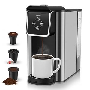 Single Serve Coffee Maker, Personal Coffee Brewer Machine 3 in 1 for Capsule pod, Loose Leaf Tea & Ground Coffee, 50oz Water Tank, For Home&Office