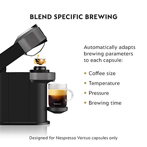 Nespresso Vertuo Next Coffee and Espresso Maker by De'Longhi, Dark Grey