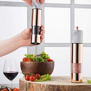 MITBAK Salt and Pepper Grinder Set | Salt and Pepper Mills Easy to Use and Equipped with Adjustable Coarseness And Ceramic Mechanism | Unique Kitchen Gadgets and Tools Packaged in a Stunning Gift Box