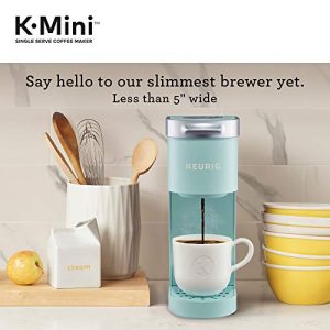 Keurig K-Mini Coffee Maker, Single Serve K-Cup Pod Coffee Brewer, 6 to 12 oz. Brew Sizes, Oasis