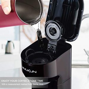 Single Serve Coffee Maker Coffee Brewer Compatible with K-Cup Single Cup Capsule with 6 to 14oz Reservoir, Mini Size (Black)