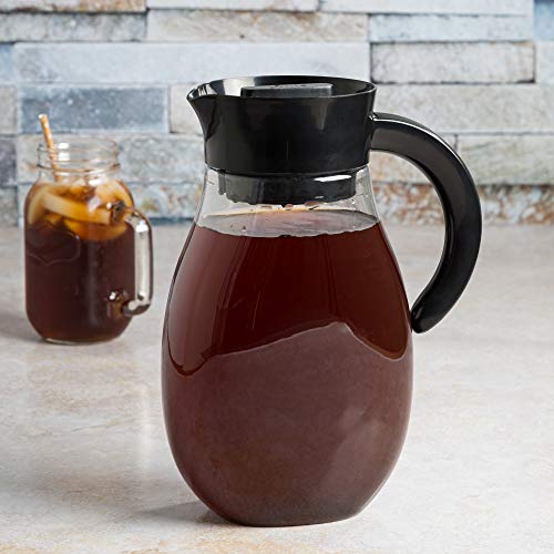 Primula Flavor Up Airtight Cold Brew Iced Coffee Maker with Fruit core for Infused Water, Tea and More, Shatterproof Durable Plastic Construction, Leak-Proof, 2.7 quart, Black