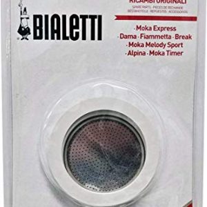Bialetti Replacement Gasket and Filter For 3 Cup Stovetop Espresso Coffee Makers