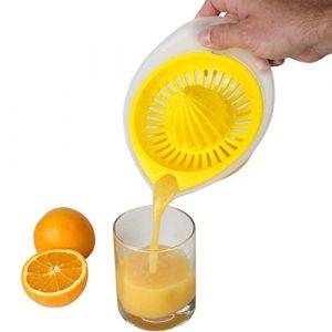 Home-X - Citrus Juicer with Measuring Base, Manual Press and Twist Juicer is Easy-To-Use, BPA Free, Low Mess and Holds up to 2 Cups