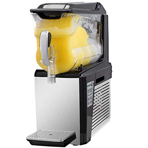 VBENLEM 110V Slushy Machine 10L Margarita Frozen Drink Maker 600W Automatic Clean Day and Night Modes for Supermarkets Cafes Restaurants Snack Bars Commercial Use