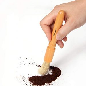 Coffee Grinder Cleaning Brush, Wood Handle & Natural Bristles Wood Dusting Espresso Brush Accessories for Bean Grain Coffee Tool Barista Home Kitchen