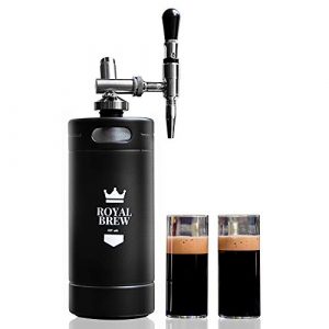 Royal Brew Nitro Cold Brew Coffee Maker Home Keg Kit System (Matte Flat Black 128 oz)