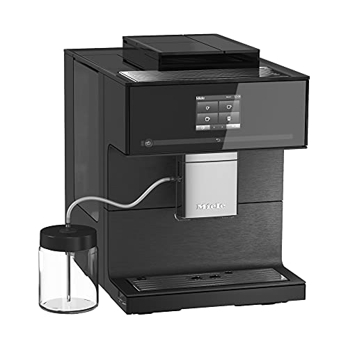 NEW Miele CM 7750 CoffeeSelect Automatic Wifi Coffee Maker & Espresso Machine Combo, Obsidian Black - Grinder, Milk Frother, Cup Warmer, Glass Milk Container, Select From Multiple Beans