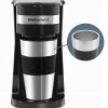 Elite Gourmet EHC111A Personal Single-Serve Compact Coffee Maker, with Pause N Serve, Reusable Filter, On/Off Switch, Water Level Indicator, 14-oz, Black