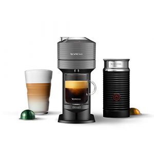 Nespresso Vertuo Next Coffee and Espresso Maker by De'Longhi, Dark Grey with Aeroccino Milk Frother